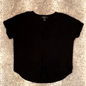Forever 21 Black V-Neck Blouse
